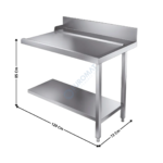 Table de sortie à droite pour Lave-Vaisselle à Capot MBM - 120 Cm | AAL0119 | MBM