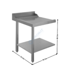 Table de sortie à gauche pour Lave-Vaisselle à Capot MBM - 70 Cm | AAL0120 | MBM