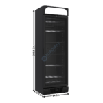 Congélateur vitrée 1 porte battante - 382L. | 74640060 | COMBISTEEL
