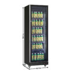 Armoire vitrée 1 porte battante 387L. - Spécial Bouteilles | 75260005 | COMBISTEEL