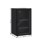 Mini-armoire vitrine 136L. - Positive | 74640015 | COMBISTEEL