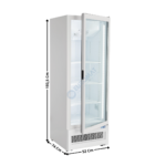 Congélateur vitrée 1 porte battante 353L. - Ventilé | 72950075 | COMBISTEEL