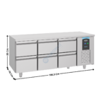 Meuble Table réfrigérée 6 tiroirs GN1/1 - Positive - Série Pro Line | 74895545 | COMBISTEEL