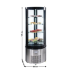 Vitrine à dessert 360L réfrigérée ronde - PRENIUM LINE | CVRR360L | CASSELIN