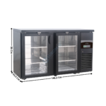 Arrière bar 2 portes battantes vitrées - Série Economique | 74500335 | COMBISTEEL