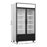 Armoire vitrée 2 portes battantes 670L. | 74552105 | COMBISTEEL