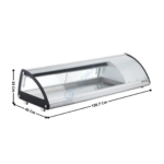 Vitrine à sushis 131 Cm - 5 x GN1/3 / 63 L. | CVRS63L | CASSELIN