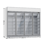 Congélateur vitrée 4 portes battantes 1530L. | 74552440 | COMBISTEEL