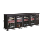 Arrière bar 4 portes battantes vitrées - Série Economique | 74500345 | COMBISTEEL