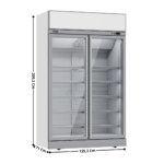 Congélateur vitrée 2 portes battantes 1000L. | 74552420 | COMBISTEEL