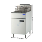 Friteuse gaz 29 L. HP sur coffre - Haut Rendement - Gaz Naturel | ATFS75NG | ATOSA