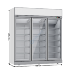 Congélateur vitrée 3 portes battantes 1530L. | 74552430 | COMBISTEEL