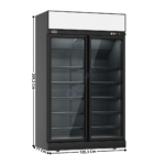 Congélateur vitrée 2 portes battantes 1000L. | 74552425 | COMBISTEEL