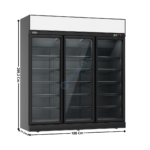 Congélateur vitrée 3 portes battantes 1530L. | 74552435 | COMBISTEEL