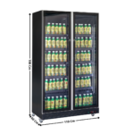 Armoire vitrée 2 portes battantes 758L. - Spécial Bouteilles | 75260010 | COMBISTEEL