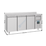 Arrière bar 3 portes battantes pleine - Série Pro Line | 74895265 | COMBISTEEL