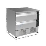 Soubassement réfrigérée 2 tiroirs mixte - Série Standard Line | 74500240 | COMBISTEEL
