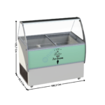 Vitrine à crème glacée - 13 bacs / Modèle MALTA | 74720110 | COMBISTEEL