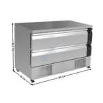 Soubassement réfrigérée 2 tiroirs mixte - Série Standard Line | 74500245 | COMBISTEEL