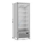 Armoire vitrée 1 porte battante 600L | 74552212 | COMBISTEEL