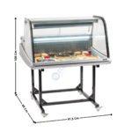 Vitrine de marché réfrigérée 175L. | CVRM175L | CASSELIN