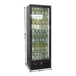 Armoire vitrée 1 porte battante 293L - NOIR | 75260300 | COMBISTEEL
