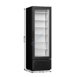 Congélateur vitrée 1 porte battante 301L. - Statique | 74720210 | COMBISTEEL