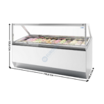 Vitrine à crème glacée - 12 bacs / Modèle MILLENIUM | 72950040 | COMBISTEEL