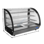 Vitrine chauffante 125L. - Vitrage bombée | WHY125LB | ATOSA