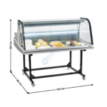 Vitrine de marché réfrigérée 256L. | CVRM256L | CASSELIN