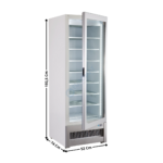Congélateur vitrée 1 porte battante 353L. - Statique | 72950070 | COMBISTEEL