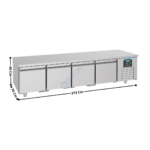 Soubassement réfrigérée 4 portes positive - Série Pro Line | 74895082 | COMBISTEEL