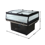 Ilot 137 Cm - Livre service réfrigérée 2,12m2 / Série Economique | 70900025 | COMBISTEEL