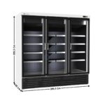 Armoire vitrée 3 portes battantes 1950 Litres | RVC2003BN | CORECO