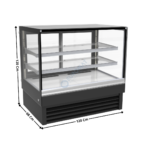 Vitrine de comptoir 120cm réfrigérée panoramique - NERO SERIES | 74500825 | COMBISTEEL