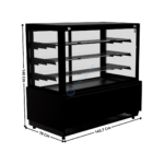 Vitrine de comptoir 144cm réfrigérée panoramique - NERO SERIES | 74860095 | COMBISTEEL