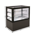 Vitrine de comptoir 80cm réfrigérée panoramique - NERO SERIES | 74895450 | COMBISTEEL