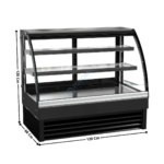 Vitrine de comptoir 120cm réfrigérée panoramique - NERO SERIES | 74500805 | COMBISTEEL