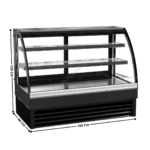 Vitrine de comptoir 150cm réfrigérée panoramique - NERO SERIES | 74500810 | COMBISTEEL