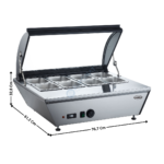Vitrine chauffante à poser 67 Litres | 74870085 | COMBISTEEL