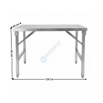Table de travail 120x60cm - Pliable | STTFD126 | CUISTANCE