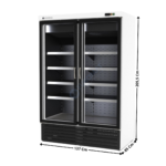Armoire vitrée 2 portes battantes 1404 Litres | RVC1002BN | CORECO