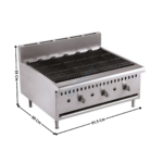 Grillade charcoal 3 zones gaz - Gamme ECO | 74550905 | COMBISTEEL