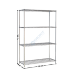Rayonnage neutre 120x45 Cm  - Coloris Chrome | 75300010 | COMBISTEEL
