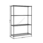 Rayonnage neutre 120x45 Cm  - Coloris Noir | 75300030 | COMBISTEEL