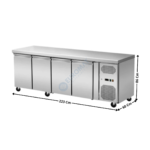 Meuble table réfrigérée - 4 portes pleines | THSNACK4100TN | SKYRAINBOW
