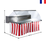 Vitrine pliante et mobile réfrigérée 189cm - GAMME MOBILE | VPM2000 | PSV GROUPE