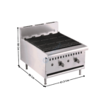Grillade charcoal 2 zones gaz - Gamme ECO | 74550900 | COMBISTEEL