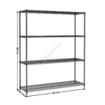 Rayonnage neutre 150x45 Cm  - Coloris Noir | 75300035 | COMBISTEEL