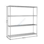Rayonnage neutre 180x45 Cm  - Coloris Chrome | 75300020 | COMBISTEEL